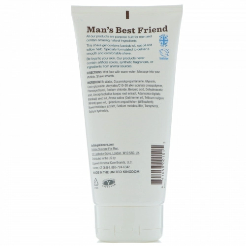 Bulldog Skincare For Men, Гель для бритья для чувствительной кожи, 5,9 ж. унц. (175 мл)