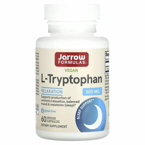Jarrow Formulas, L-триптофан, 500 мг, 60 капсул