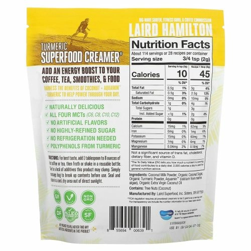 Laird Superfood, Заменитель сливок Turmeric Creamer, 8 унц. (227 г)