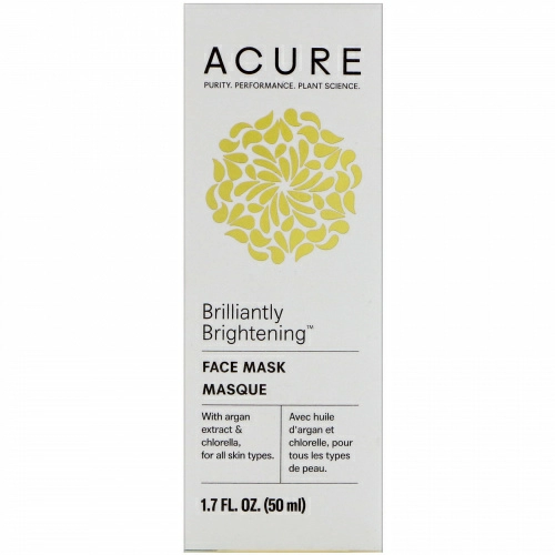 Acure, Brilliantly Brightening, Маска для лица, 1,7 ж. унц.(50 мл)