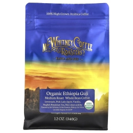 Mt. Whitney Coffee Roasters, Organic Ethiopia Guji, кофе в зернах, средней обжарки, 340 г (12 унций)