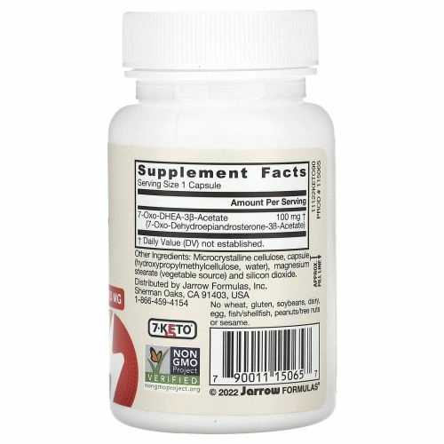 Jarrow Formulas, 7-Кето ДГЭА, 100 мг, 90 капсул
