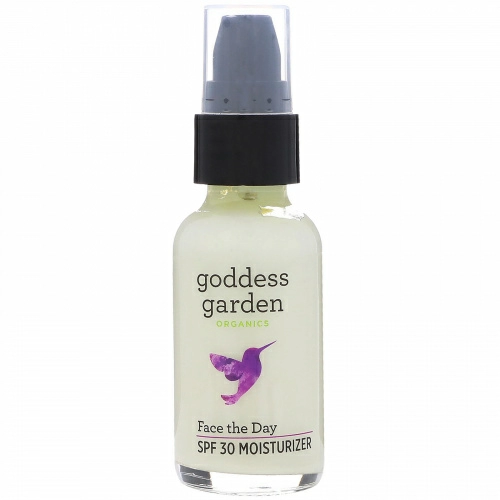 Goddess Garden, Органический продукт, Face the Day, ежедневный увлажняющий крем, укрепляющий праймер, SPF 30, 30 мл (1 ж. унц.)