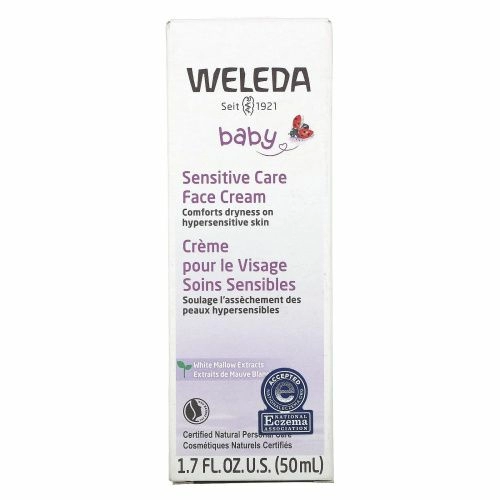 Weleda, Детский крем для чувствительной кожи, с экстрактом белой мальвы, 50 мл (1,7 жидк. унц.)