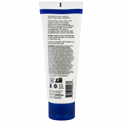 Andalou Naturals, Крем для укладки истонченных волос со стволовыми клетками аргании, 5.8 жидких унций (172 мл)