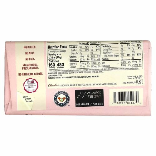 Chocolove, рубиновый какао, 34% какао, 87 г (3,1 унции)