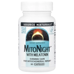 Source Naturals, MitoNight™ с мелатонином, 30 капсул