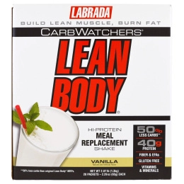 Labrada Nutrition, CarbWatchers Lean Body, ваниль 20 пакетиков, 2,29 унц. (65 г) каждый