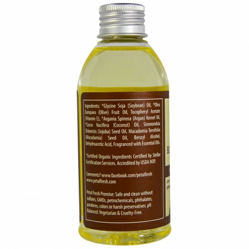 Petal Fresh, Pure, массажное увлажняющее масло, кокос, 5,5 унций (163 мл)