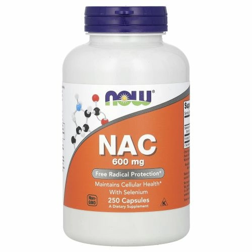 Now Foods, N-ацетил-цистеин, 600 мг, 250 вегетарианских капсул