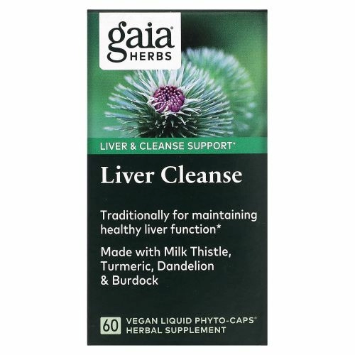 Gaia Herbs, Очищение печени, 60 вегетарианских жидких фито-капсул
