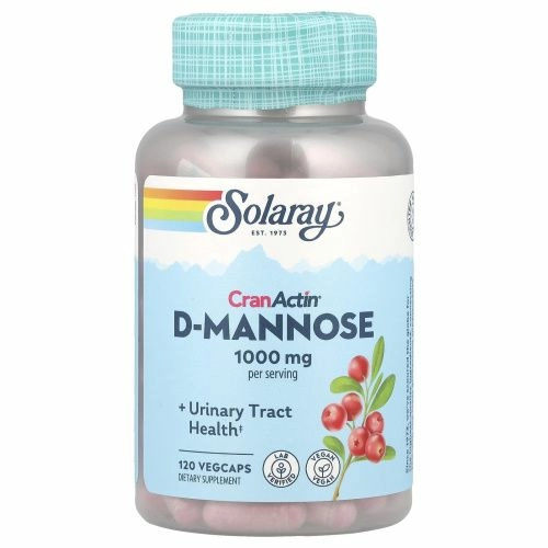 Solaray, D-манноза, с CranActin, 120 вегетарианских капсул