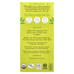 Pukka Herbs, Органический травяной чай, три имбиря, без кофеина, 20 пакетиков, 36 г (1,27 унции)