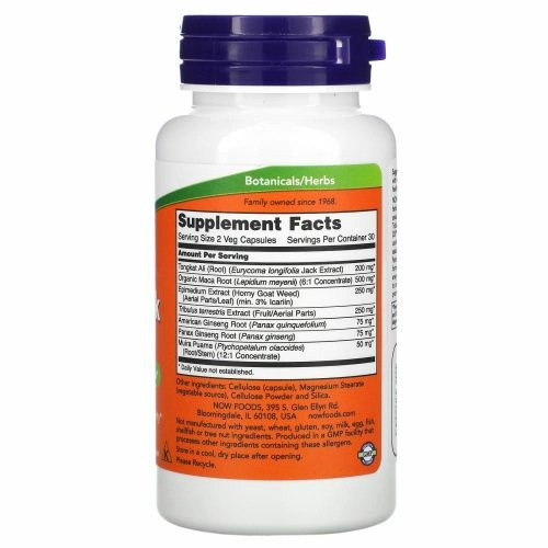 Now Foods, TestoJack 200, 60 вегетарианских капсул
