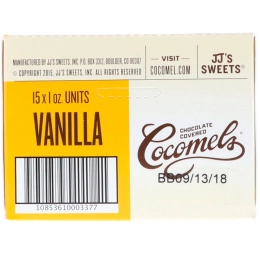 Cocomels, Органический продукт, карамель из кокосового молока в шоколаде, ваниль, 15 шт, 1 унц. (28 г) каждая