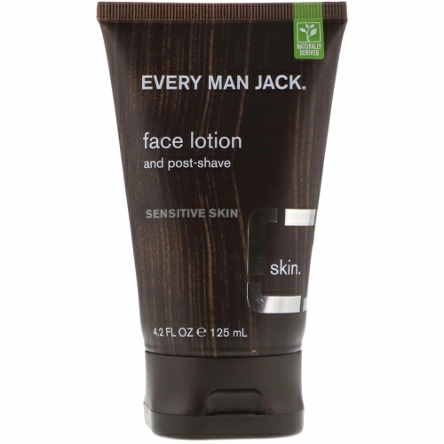 Every Man Jack, Face Lotion, Sensitive Skin, Fragrance Free, 4.2 fl oz (125 ml)