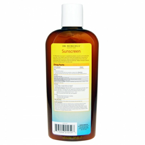 Dr. Mercola, натуральное солнцезащитное средство, SPF 30, 8 жидких унций (236 мл)