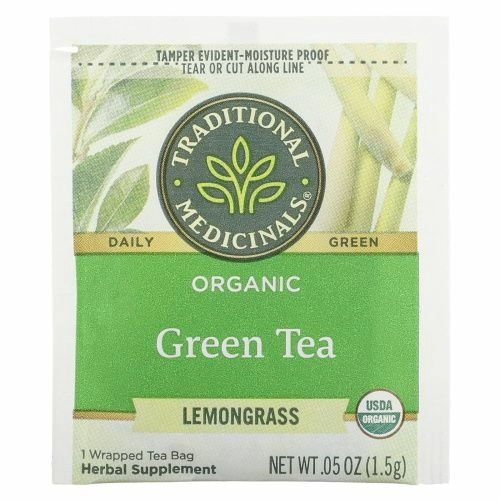 Traditional Medicinals, Органический зеленый чай Лемонграсс 16 шт.