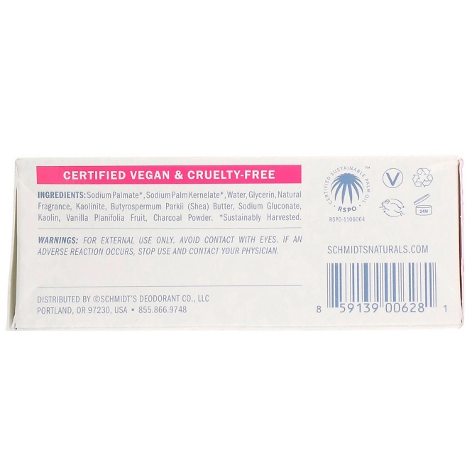 Schmidt's, Natural Soap, Rose + Vanilla, 5 oz (142 g)