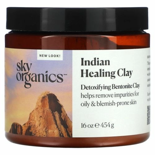 Sky Organics, 100% чистая бентонитовая глина, 454 г (16 унций)