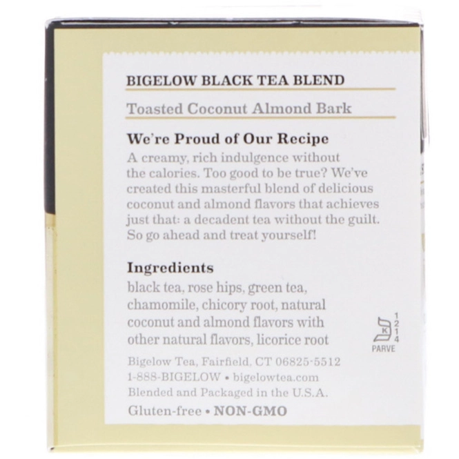 Bigelow, Toasted Coconut Almond Bark, 1.23 oz (34 g)