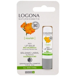 Logona Naturkosmetik, Насыщенный бальзам для губ с био-календулой, 0,15 унции (4,5 г)