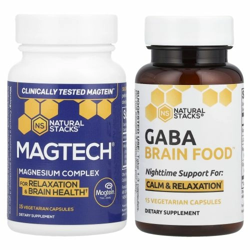 Natural Stacks, Sleep Stack, 2 флакона, 15 вегетарианских капсул в каждой