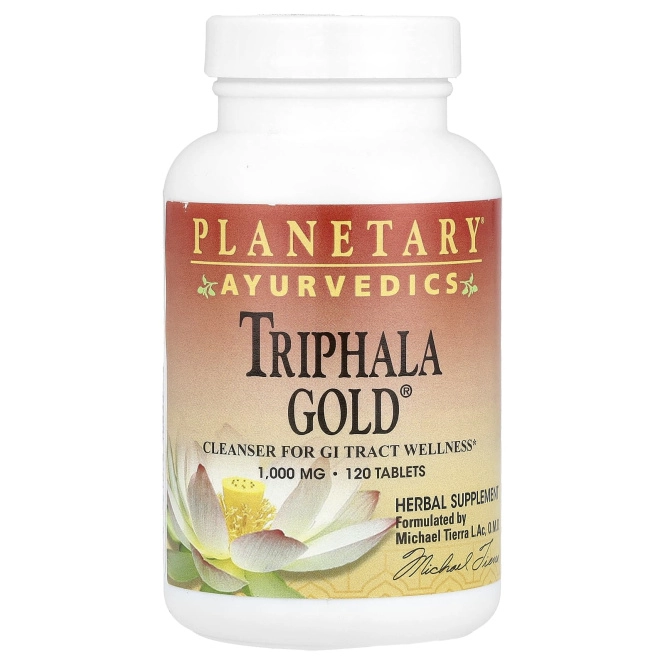 Planetary Herbals Ayurvedics Triphala Gold 1000 mg, 120 tablets