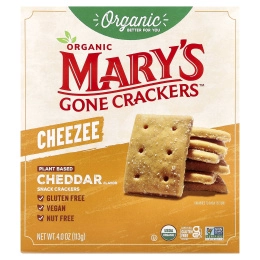 Mary's Gone Crackers, органические крекеры-снеки, со вкусом чеддера, 113 г (4 унции)