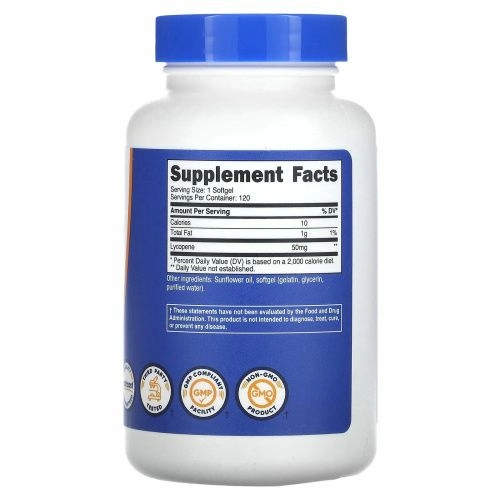Nutricost, ликопин, 50 мг, 120 капсул