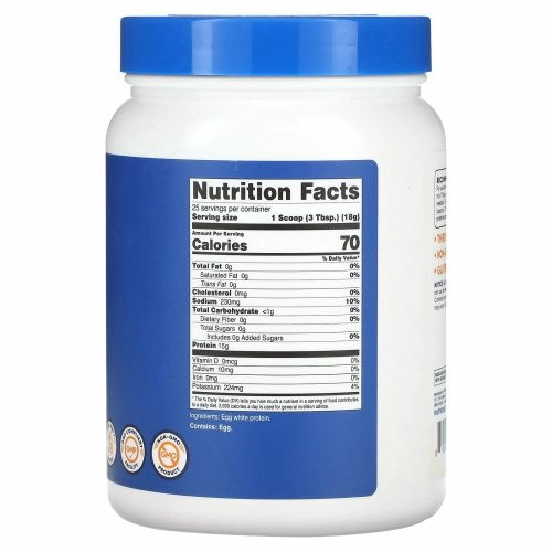 Nutricost, яичный протеин, без добавок, 454 г (1 фунт)