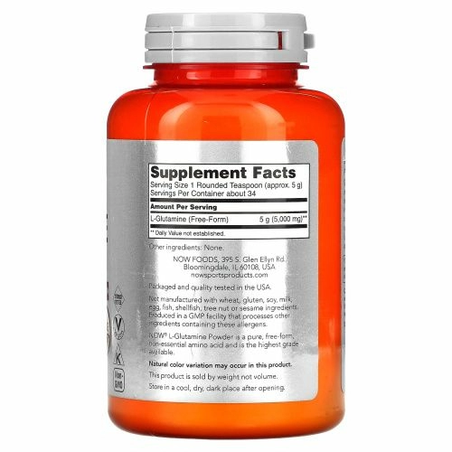 Now Foods Порошок L-глютамина 170 грамм