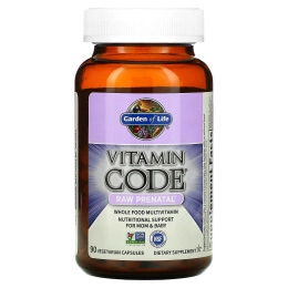 Мультивитамины Garden of Life Vitamin Code RAW Prenatal, 90 растительных капсул