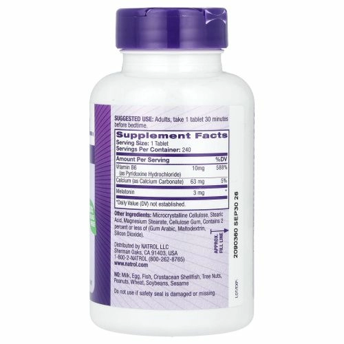 Natrol, Мелатонин, 3 мг, 240 таблеток