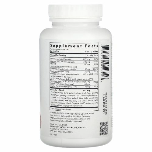 Michael's Naturopathic, Women's Reproductive Factors, 120 вегетарианских таблеток