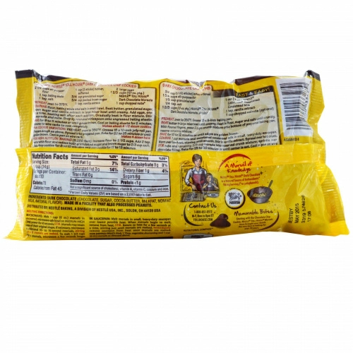 Nestle Toll House, Кусочки темного шоколада, 10 унций (283 г)