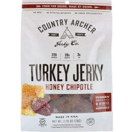 Country Archer Jerky, Джерки из индейки, перцы халапено с медом, 78 г