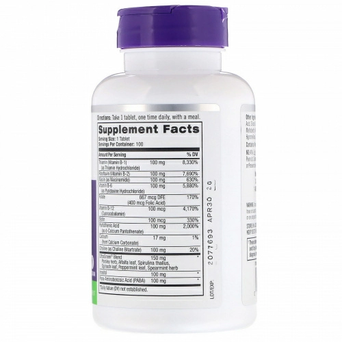 Natrol, Комплекс B-100, 100 таблеток