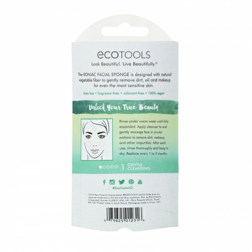EcoTools, Очищающая губка для чувствительной кожи лица, 1 губка