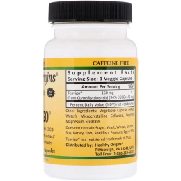 Healthy Origins, Зеленый чай Teavigo, без кофеина, 150 мг, 60 капсул