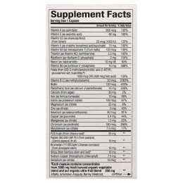 Natural Factors, Whole Earth & Sea®, мультивитамины для женщин, 60 вегетарианских капсул