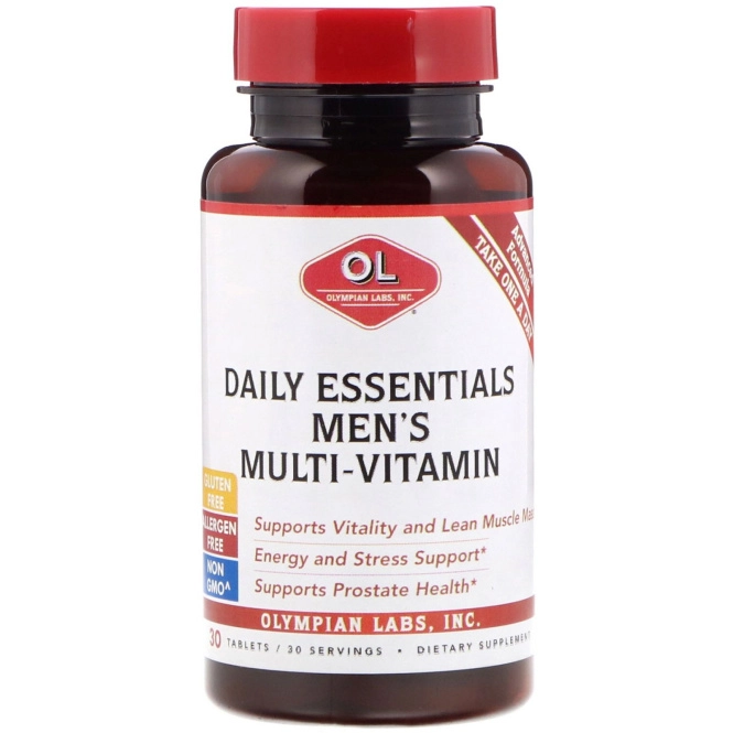 Olympian Labs, Daily Essentials Men's Multi-Vitamin, 30 Tablets
