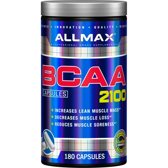 ALLMAX Nutrition, Аминокислоты с разветвлённой цепью 2100, 180 капсул
