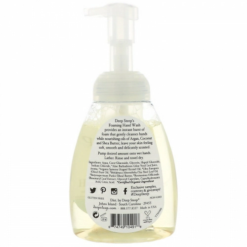 Deep Steep, Foaming Hand Wash, Tea Tree & Mint, 8 fl oz (237 ml)