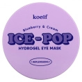 Koelf, Ice-Pop Hydrogel Eye Mask, Blueberry & Cream, 30 Pairs