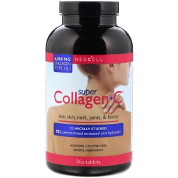 Neocell Super Collagen с витамином C, 1 и 3 типов, 6000 мг, 360 таблеток