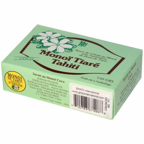 Monoi Tiare Tahiti, Мыло с кокосовым маслом, аромат кокоса, 130 г
