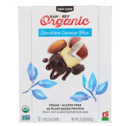 Raw Rev, Органический продукт, Шоколадное кокосовое блаженство, 12 батончиков, 1,8 унц. (51 г) в каждом