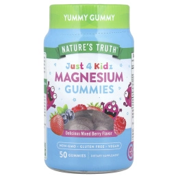 Nature's Truth, Just 4 Kidz, жевательные мармеладки с магнием, вкусное ягодное ассорти, 50 жевательных таблеток