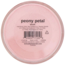 Everyday Minerals, Румяна для щек, с лепестками пиона, 0.17 унций (4.8 г)